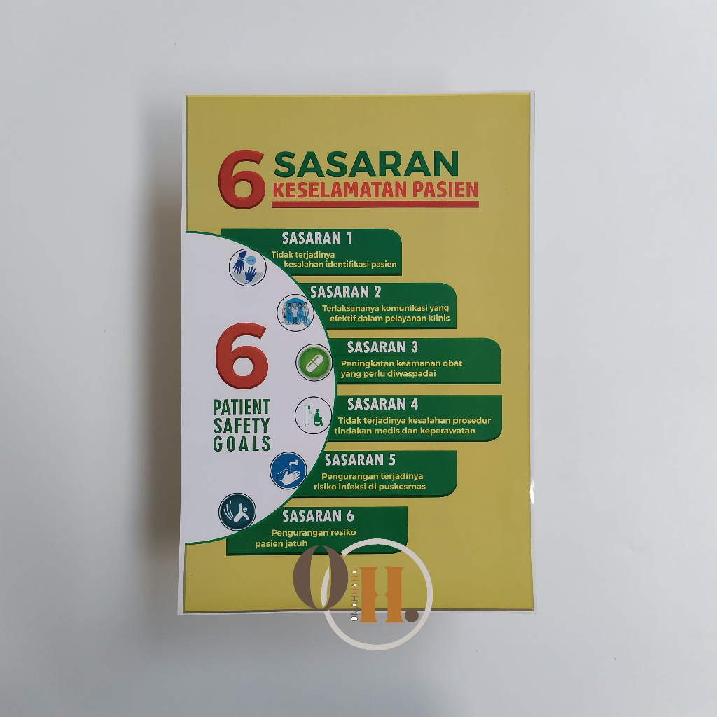 

Stiker 6 Sasaran Keselamatan Pasien - Stiker Keselamatan Pasien- Stiker K3