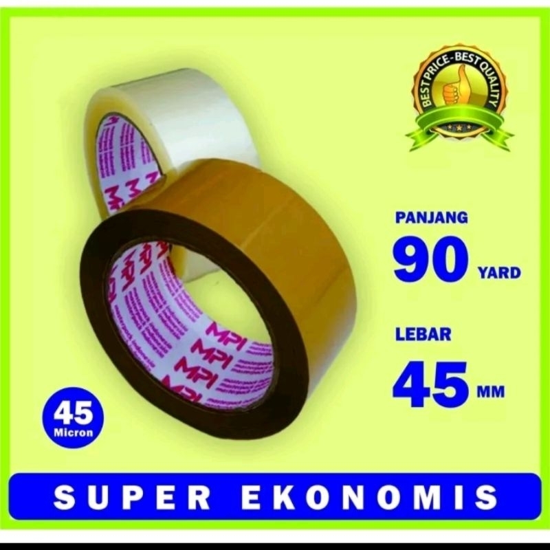 

Lakban bening Coklat 2 inc inci 45mm x 90 yard