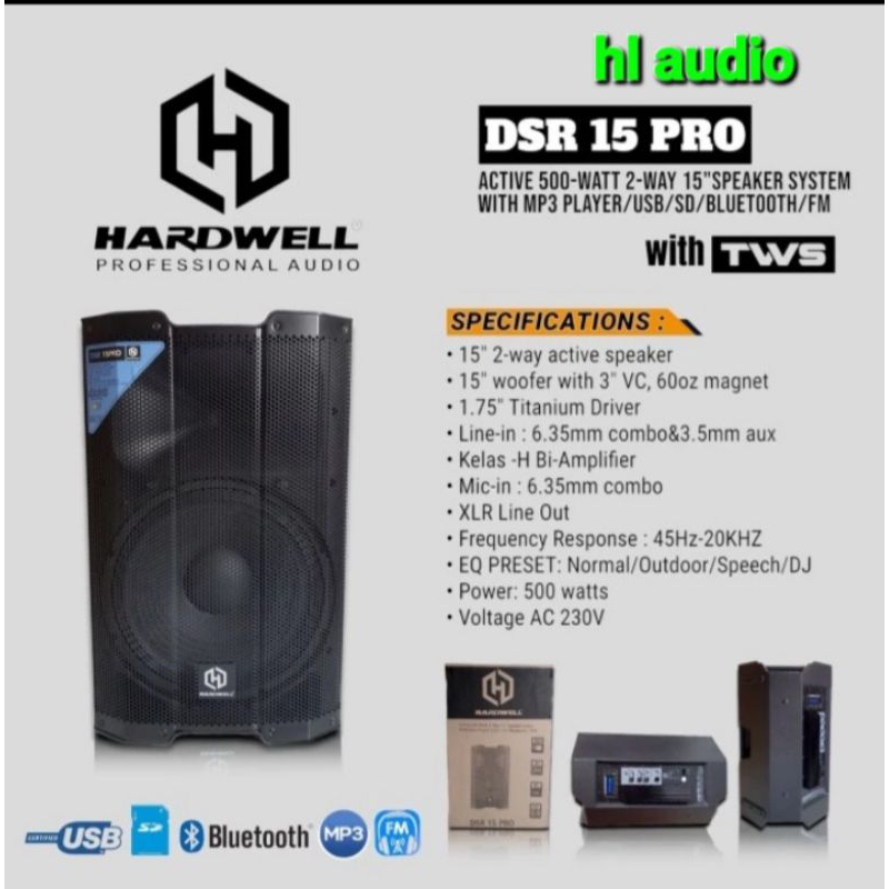SPEAKER 15 INCH HARDWELL DSR 15 PRO ORIGINAL