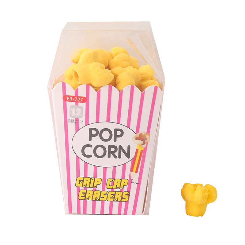 

Penghapus Bentuk Popcorn Penutup Pensil Raut Cute Eraser Penghapus Unik