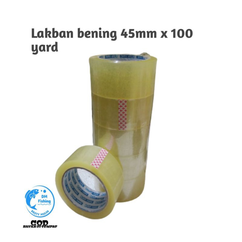 LAKBAN BENING 45MM X 100 YARD HARGA UNTUK 6 ROLL