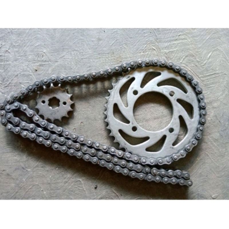 Gear Set Rantai Shogun 110 - Suzuki Smash - Shogun 125 - Shogun SP Second ORI