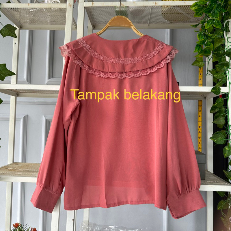 youngmoodis Sada top kemeja Blouse lace