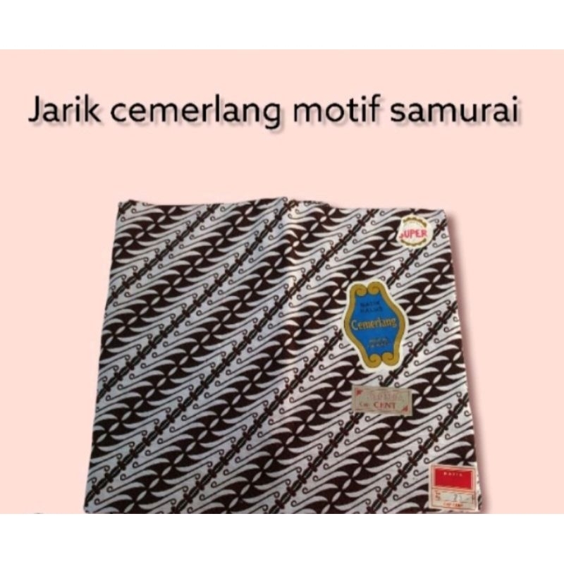 Jarik cemerlang motif parang // jarik putih murah // kain batik putih motif samurai