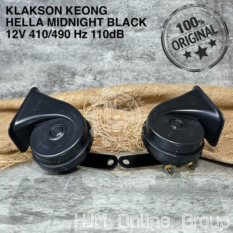 KLAKSON KEONG HELLA MIDNIGHT BLACK + CABLE RELAY SET BOSCH