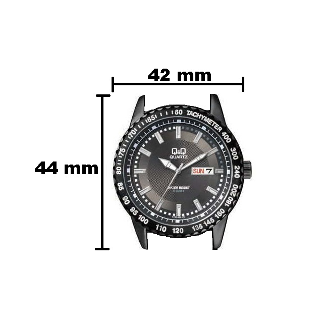 Jam Tangan Pria Stylist Casual Business Rantai Stainless Steel Tanggal Hari Analog Original Q&amp;Q QnQ QQ A194 A194J Series