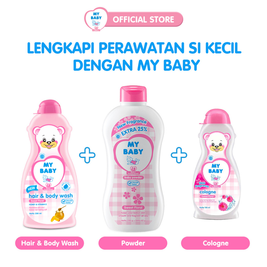 My Baby Hair &amp; Body Wash Sweet Floral Refill [400 ml / 2 pcs] - Bundle Pack - Exp: 01.2025