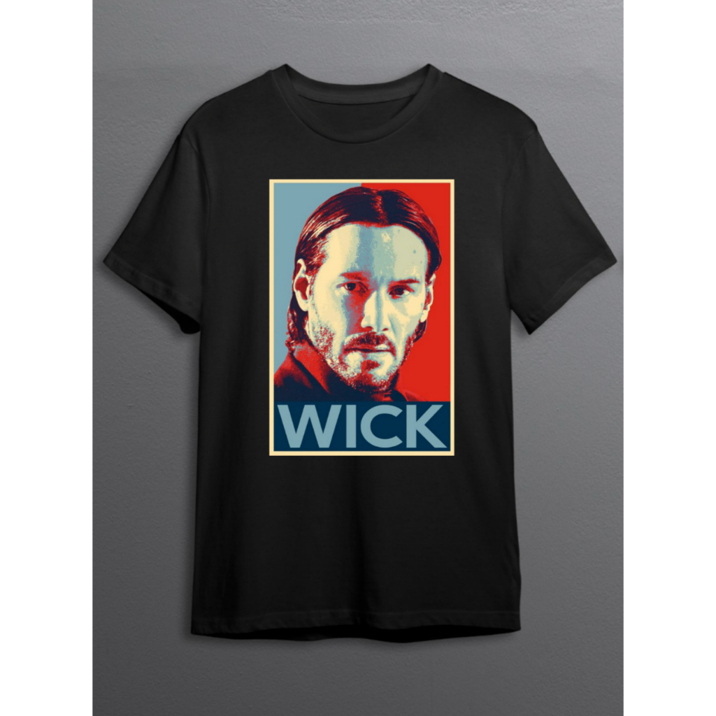 Kaos T-shirt John Wick Obey style