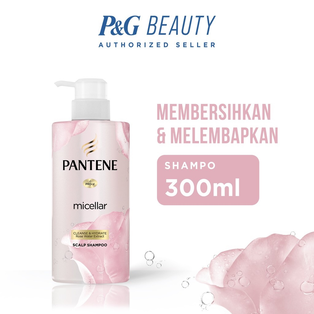 Pantene MICELLAR Rose Water / PINK / Detox & Purify Biru /  Detox & Moisturizer Hijau  / Shampoo / S