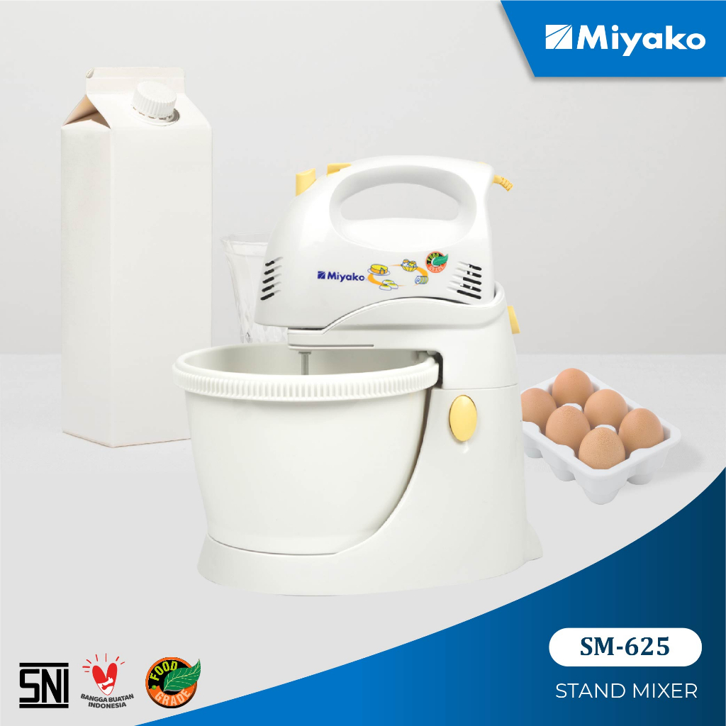 Mixer Miyako SM625 Stand Mixer Berdiri - Putih - 3.5 Liter