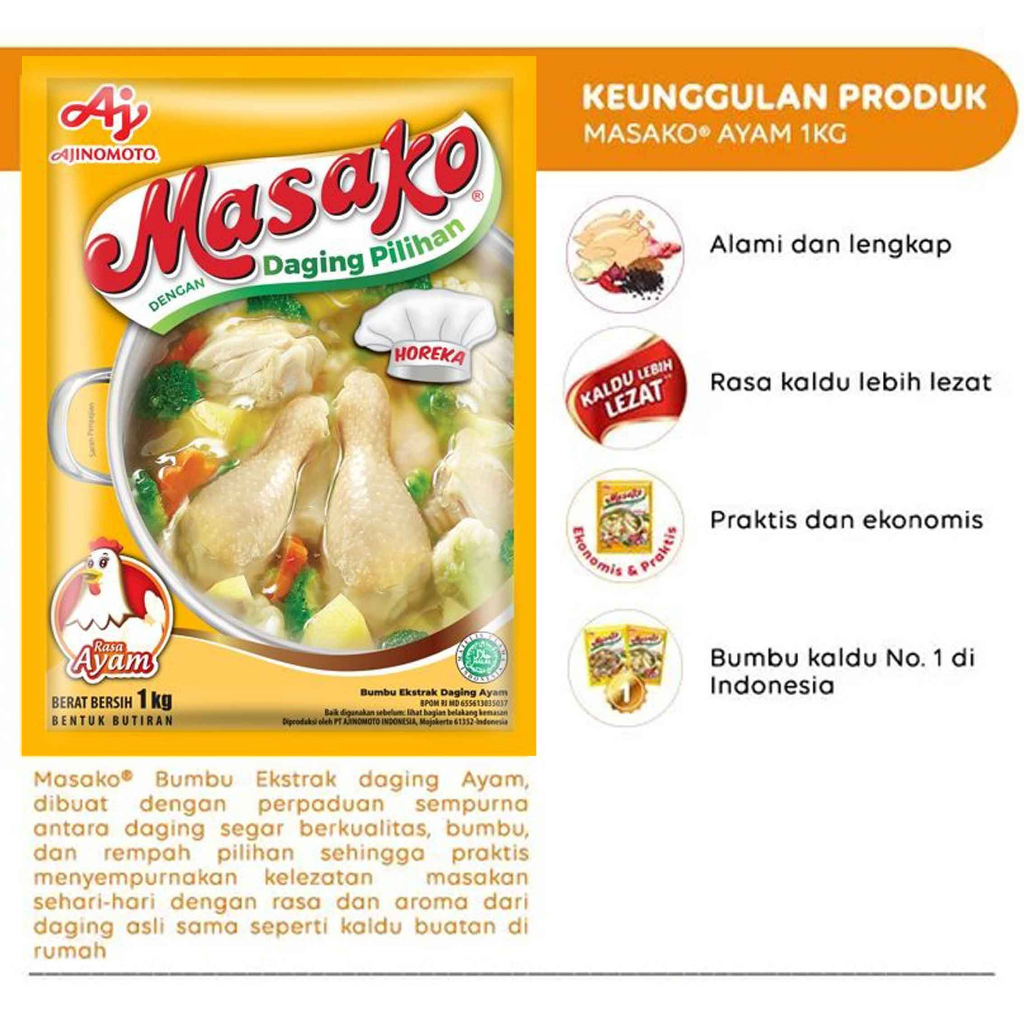 MASAKO DENGAN DAGING AYAM PILIHAN 1kg