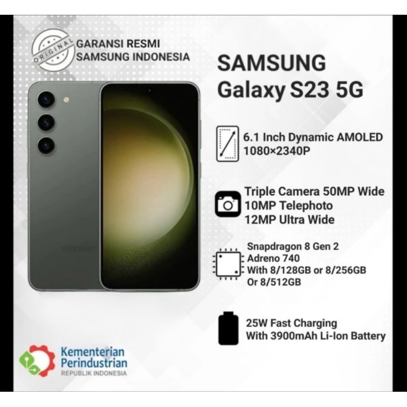 Samsung Galaxy S23 8/256 Garansi Resmi