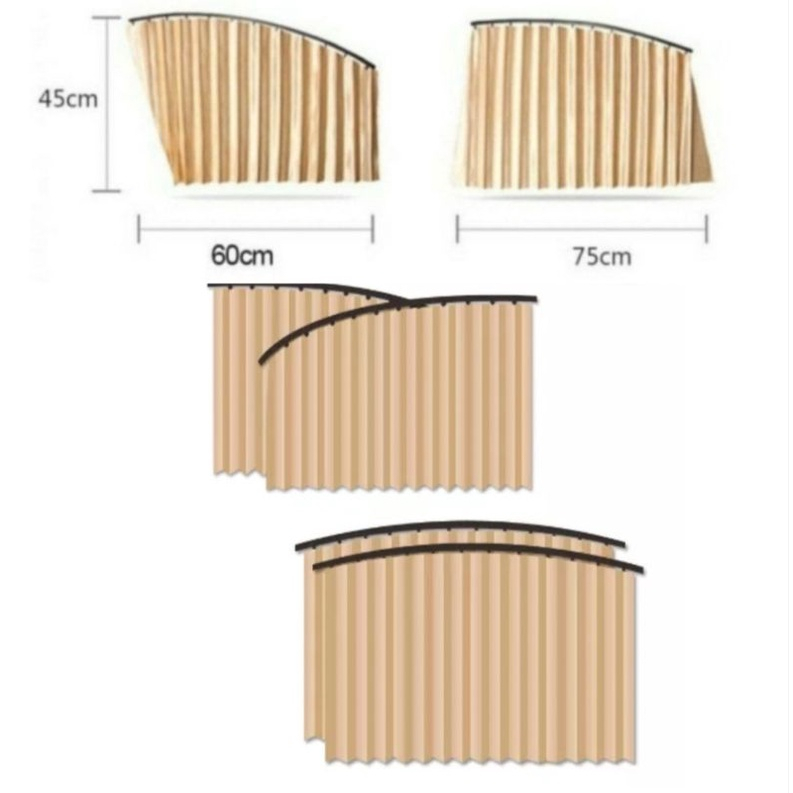 Hordeng Tirai Mobil FEROZA Magnet Premium 4 Pcs UNIVERSAL