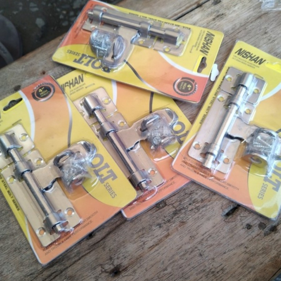 slot kunci grendel + overpal gembok pintu baja steinless stee 4&quot; 4inch