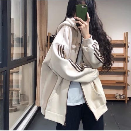 ARRAI XXL ZIPER HOODIE OVERSIZE - SWEATER JAKET HOODIE PRIA WANITA BIGSIZE