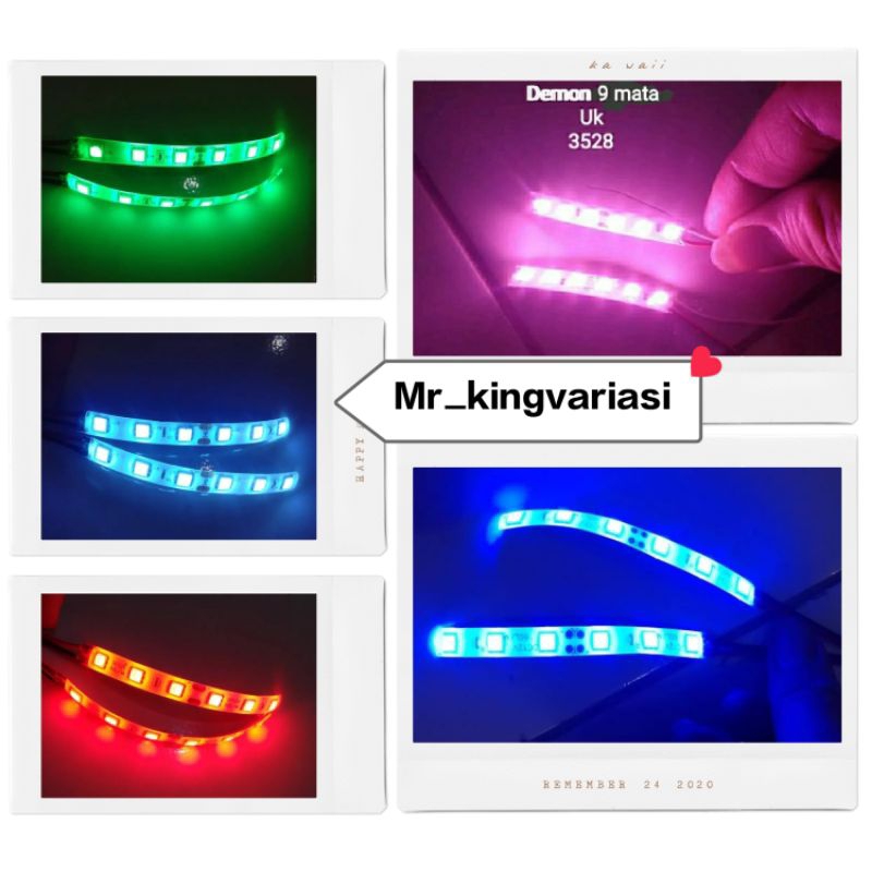 SEPASANG Lampu Demon Led Besar 5050 12volt untuk smua motor