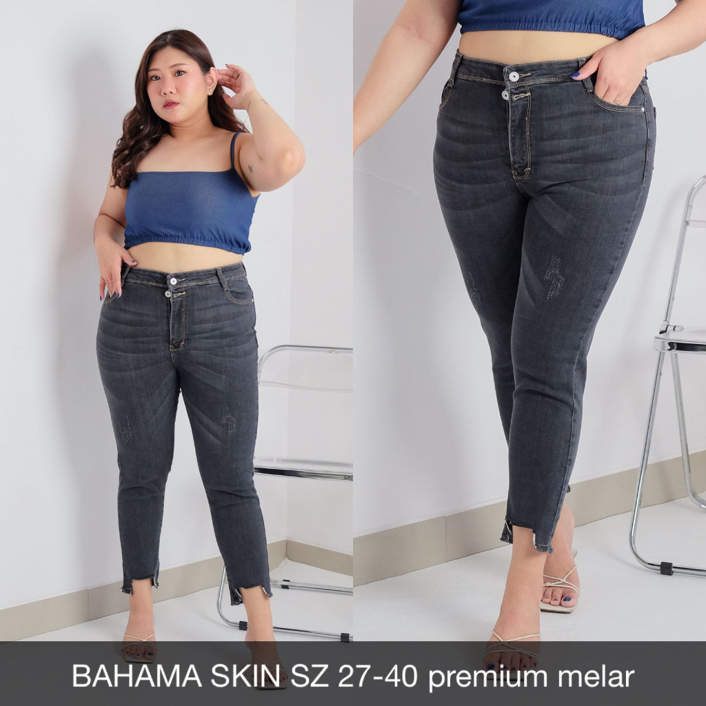 CELANA JEANS WANITA UKURAN NORMAL &amp; JUMBO  BAHAMA SKIN -SYSCLOTHIER