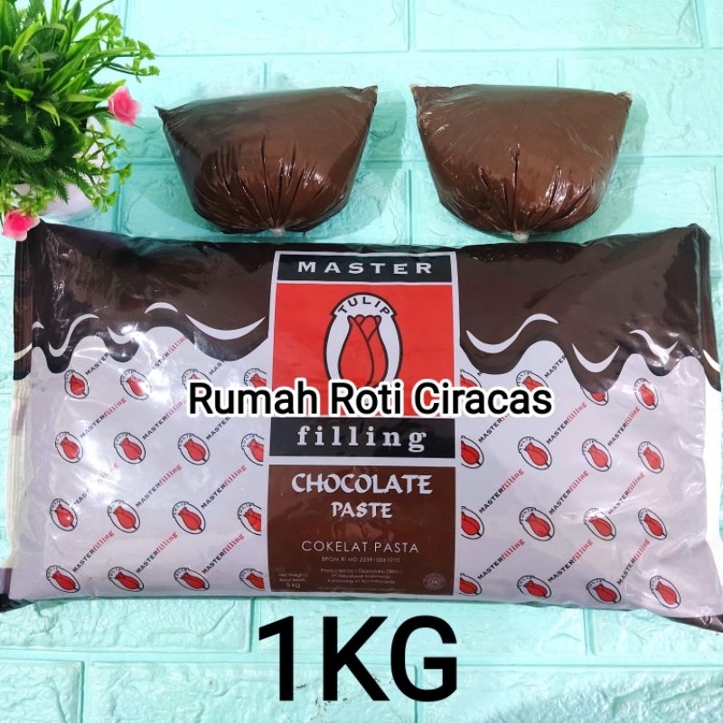 

SELAI CHOCOLATE 1KG TULIP ISIAN ROTI COKLAT FILLING 1000GR CHOC LUMER