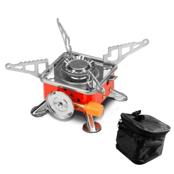 Kompor Camping Kotak Mini Portabel Stove Gas KAKI EMPAT