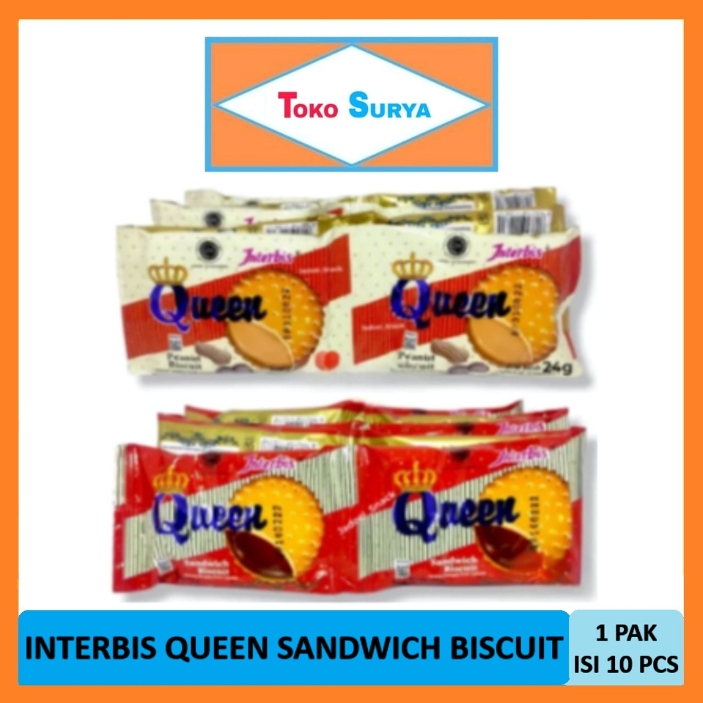 

Interbis Queen Sandwich Biscuit Chocolate/Peanut 10 x 24 Gr