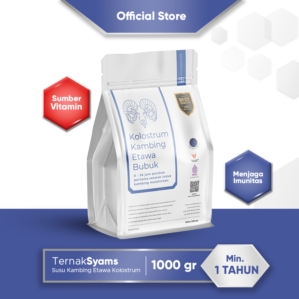 

Ternak Syams Premium Susu Kambing Etawa Kolostrum 1000 gram 1 Kg Rasa Original Colostrum Organik Natural Original tanpa campuran gula Alami Asli mentah kiloan murah termurah COD bayar di tempat etawaku platinum SR12 flavor powder drink susu anak balita