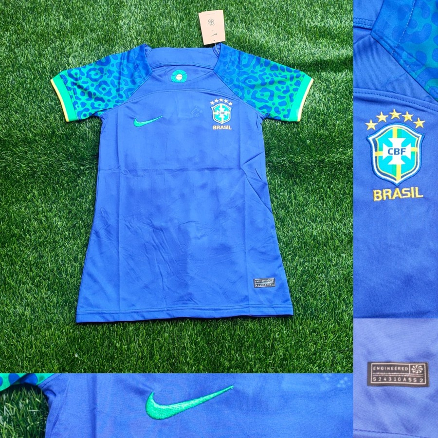 JERSEY BOLA LADIES BRAZIL AWAY PIALA DUNIA 2022 GRADE ORI IMPORT
