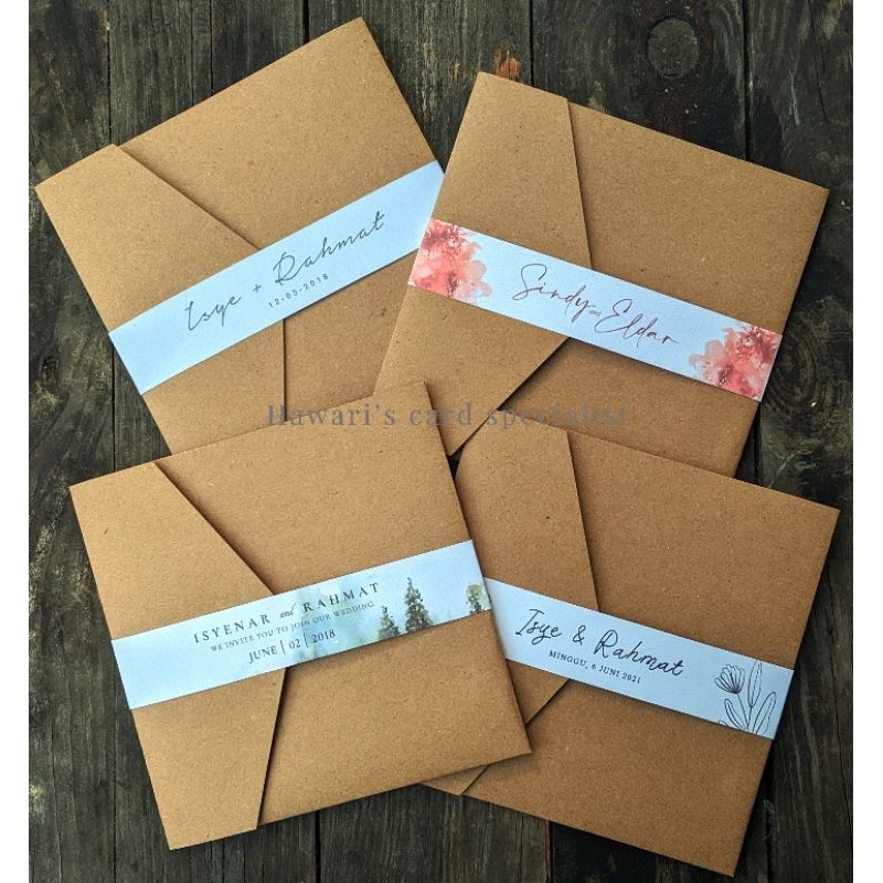 Undangan soft cover MINIMAL 10 rustic minimalis Undangan akad  undangan satuan undangan pernikahan