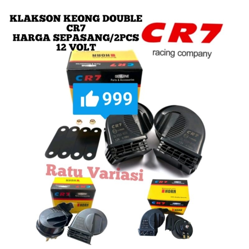 Klakson Keong Double CR7 12 Volt Waterproof Klakson Keong Double Untuk Motor Dan Mobil