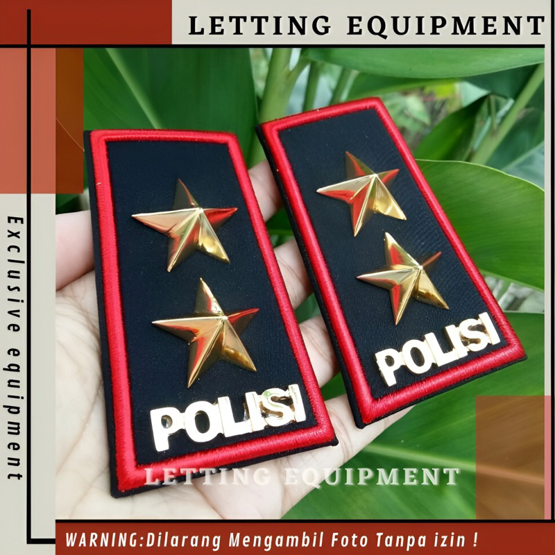 Pangkat pdh Irjen Pol Dasar kain lis merah bordir Perwira tinggi polisi Perlengkapan Polri Terbaru H
