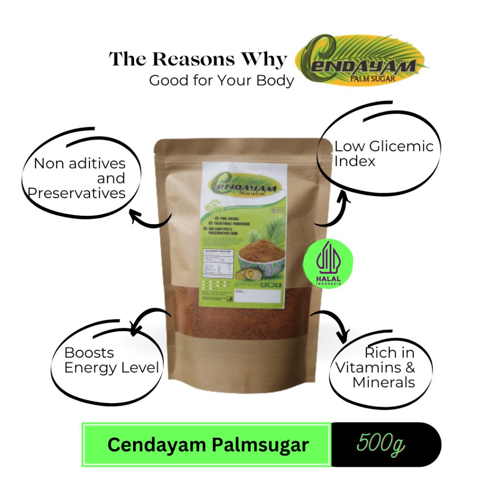 

CENDAYAM ORGANIC PALM SUGAR 500GR - GULA ARENGA ORGANIK 500GR - GULA SEMUT AREN PREMIUM