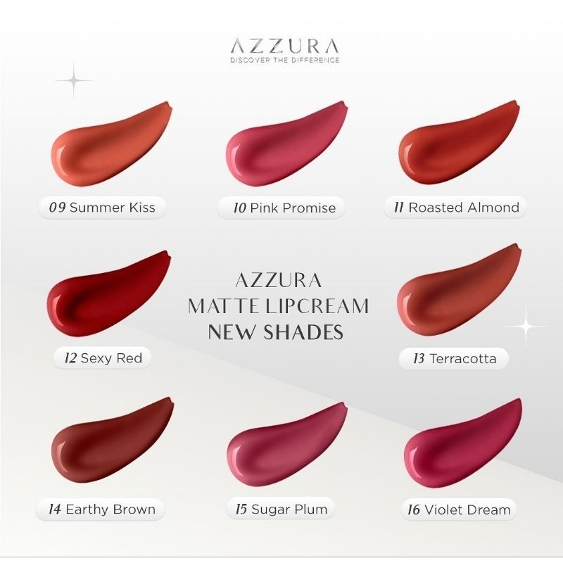 Azzura Matte Lipcream 4gr New Color Available
