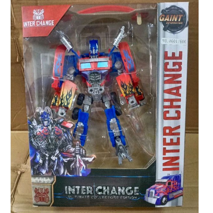 mainan robot transformer interchange robot transformer bongkar pasang