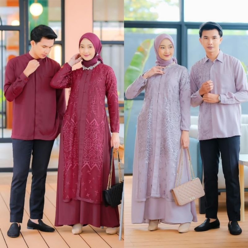 QASWA (PO 4-7hr)  | bisa couple | bisa cod | dress brokat | kemeja panjang | bbc | bbccollections