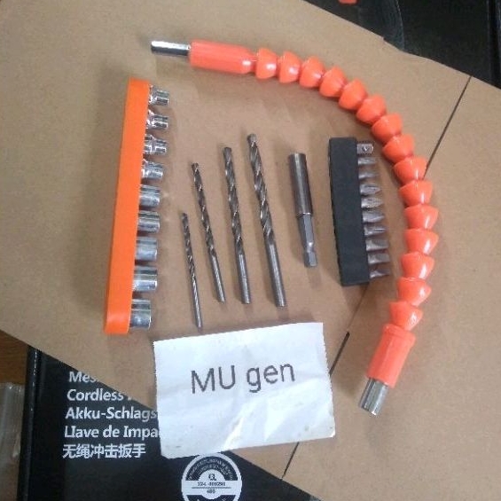 aksesories mata bor cordless bit set shock extension obeng plexible