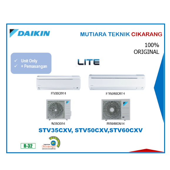 AC DAIKIN STV50CXV 2 PK R32 NON INVERTER