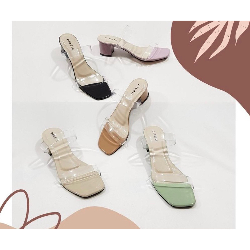 Piedio Sandal Wanita Hak Tahu Jelly Heels - Heels Bening 5 cm
