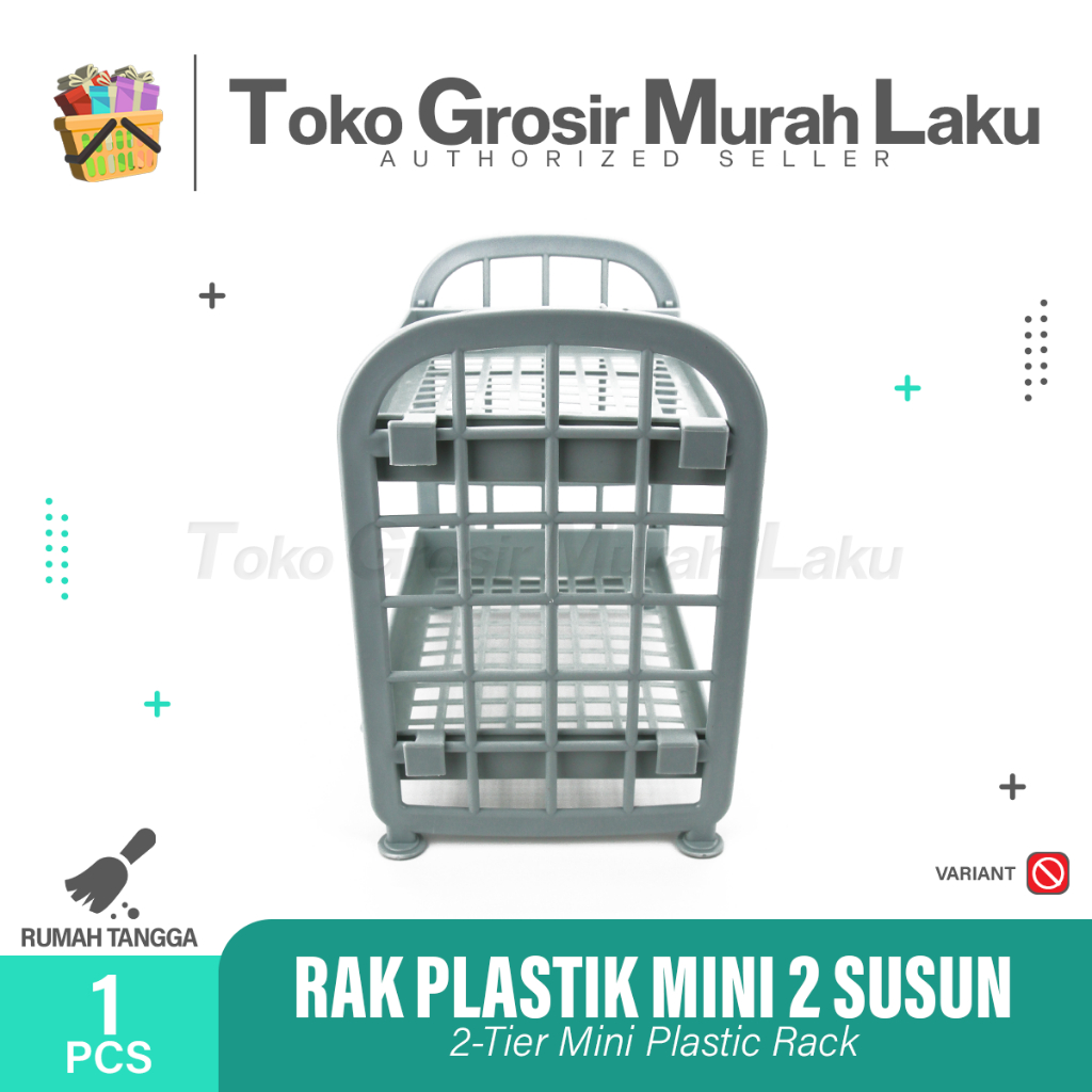 RAK SUSUN PLASTIK 2 TINGKAT / RAK SUSUN MINI PORTABLE MULTI FUNGSI