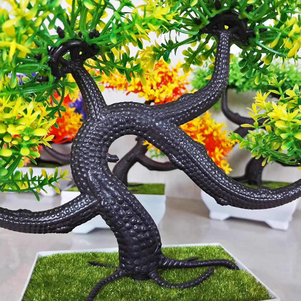 Tanaman Bonsai Hias Plastik Pot Dekorasi Rumah Ornamen Artificial Flowers Palsu PBP05