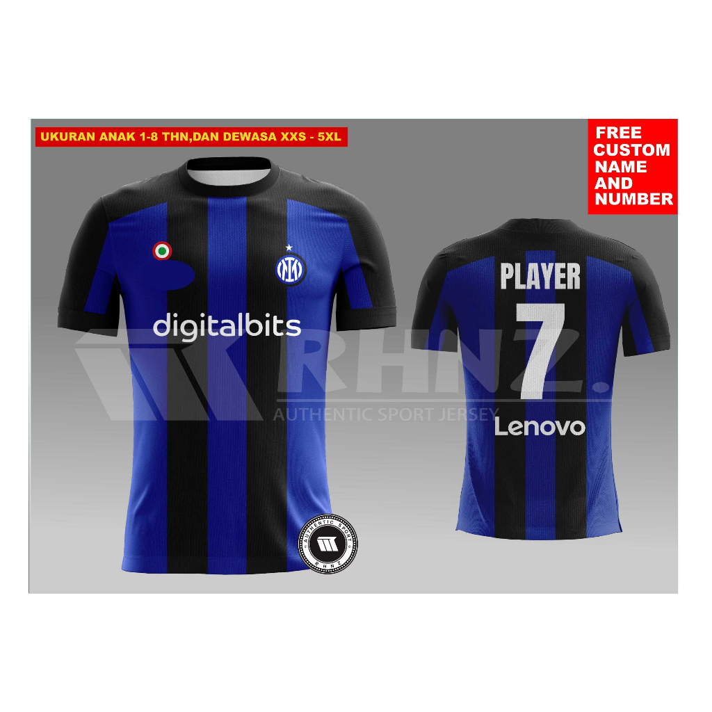 JERSEY PRINTING INTER MILAN HOME TERBARU 2023/ATASAN JERSEY INTER MILAN BAHAN PREMIUM GRADE ORI/BAJU