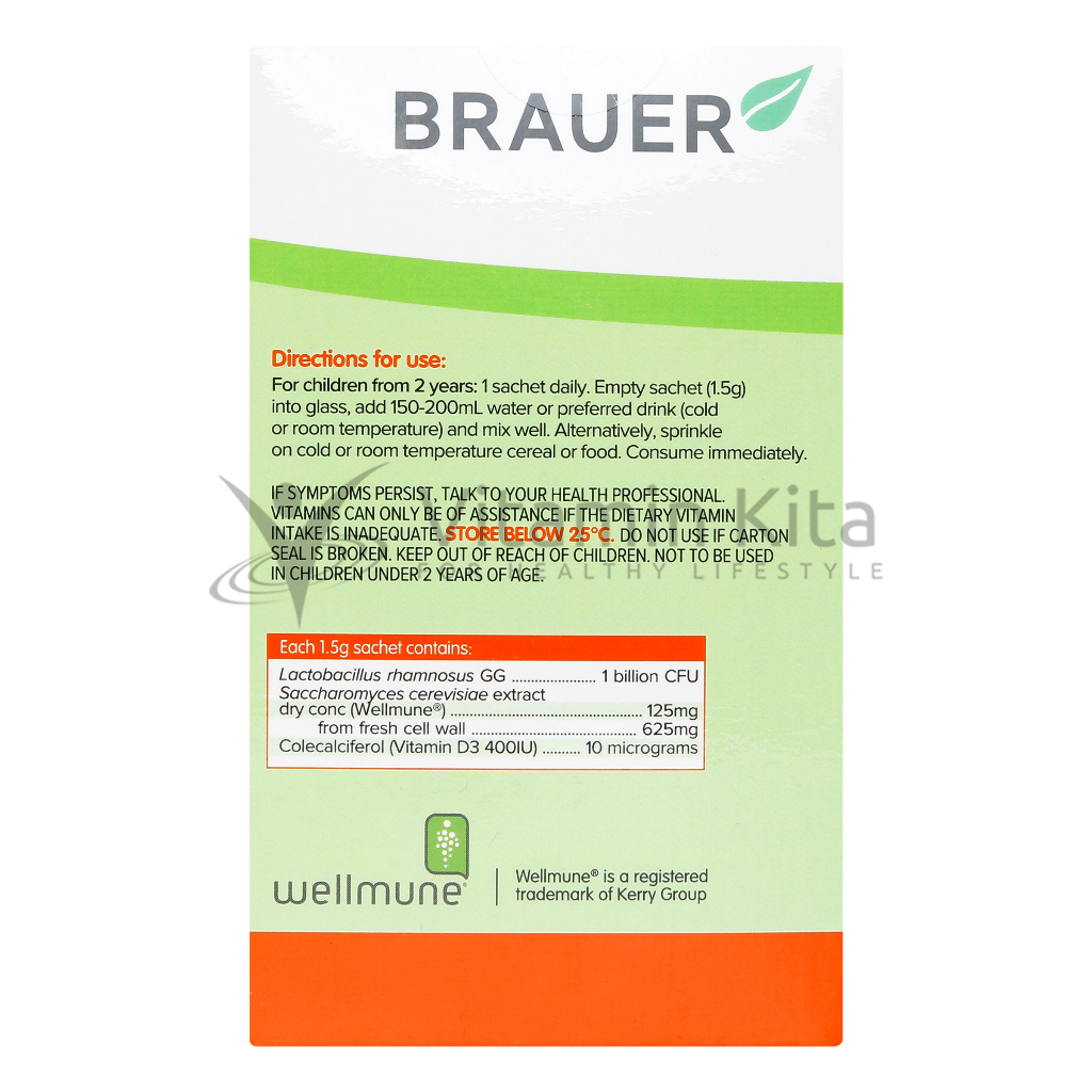 Brauer Baby And Kids Immune Defence Probiotic - 30 Sachets | mendukung sistem kekebalan tubuh