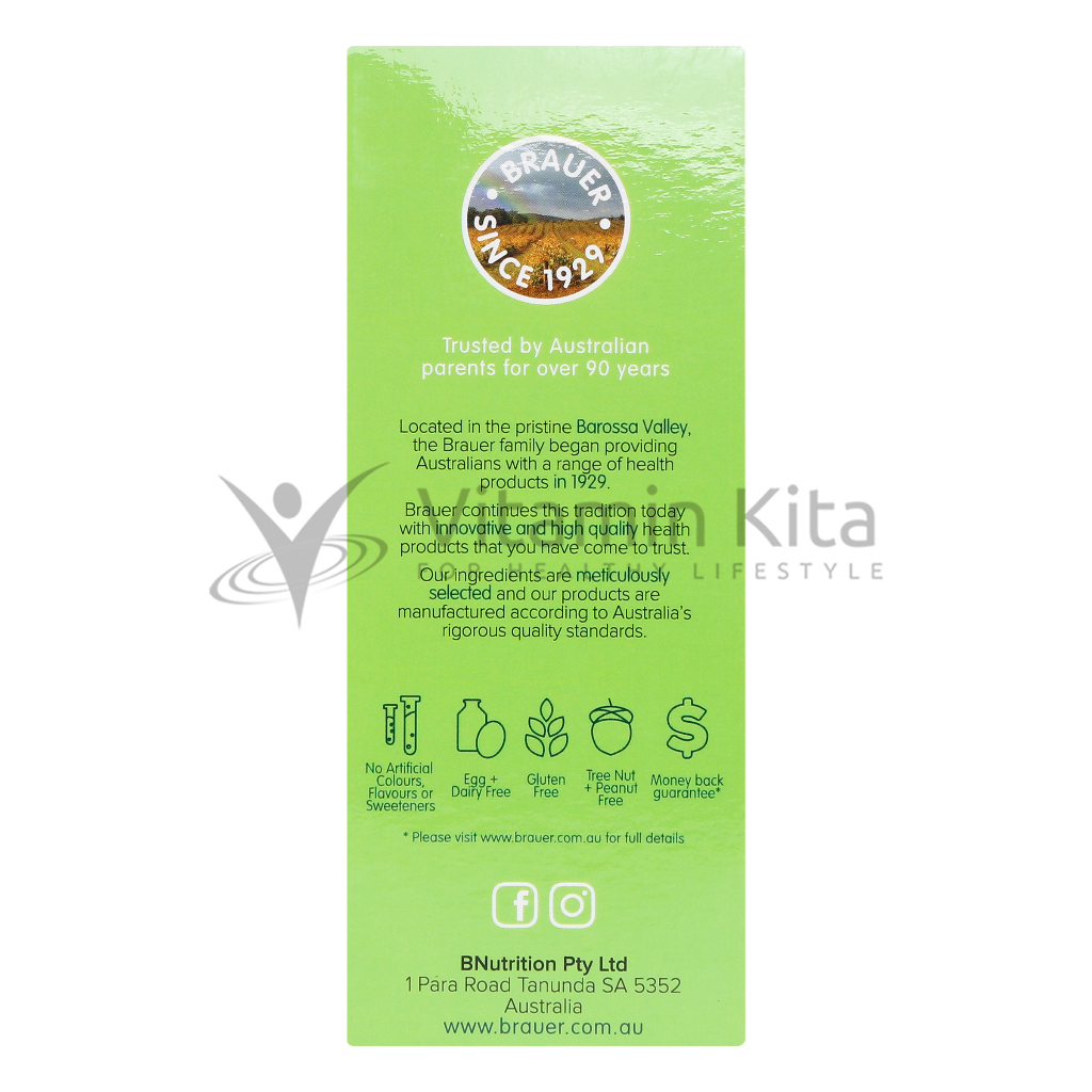 Brauer Baby And Kids Liquid Calcium with Magnesium And Zinc - 200 ml | mendukung kesehatan dan kekuatan tulang dan gigi