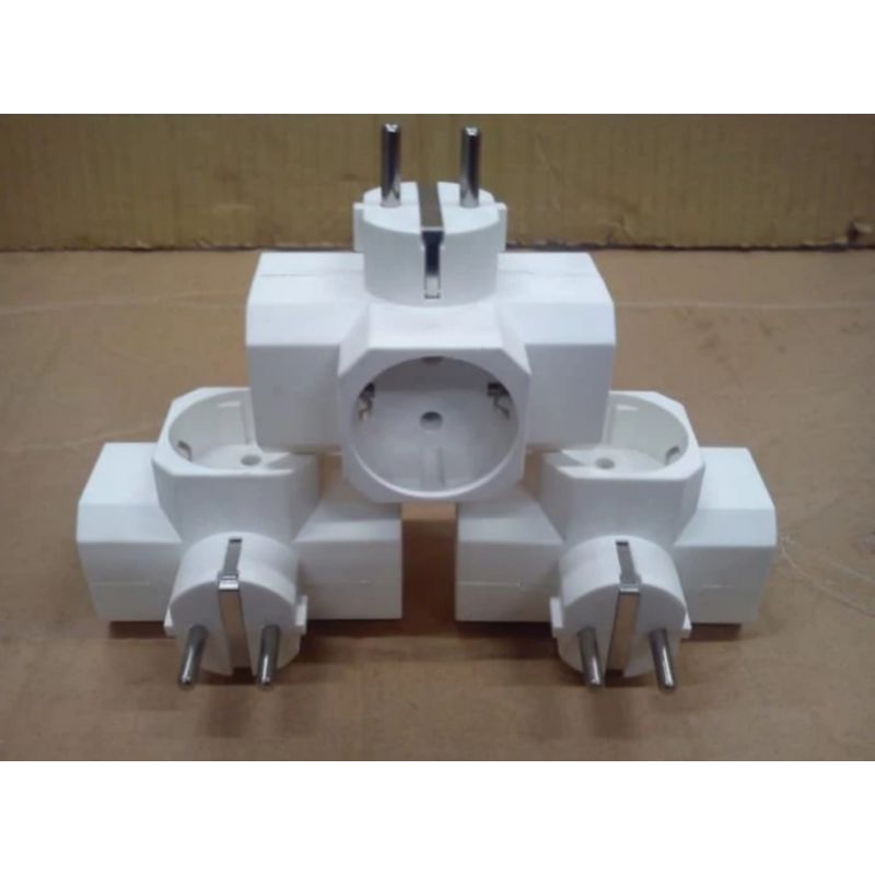 Steker T Broco Arde 3 Lubang/ Colokan Listrik Kaki Tiga Lobang