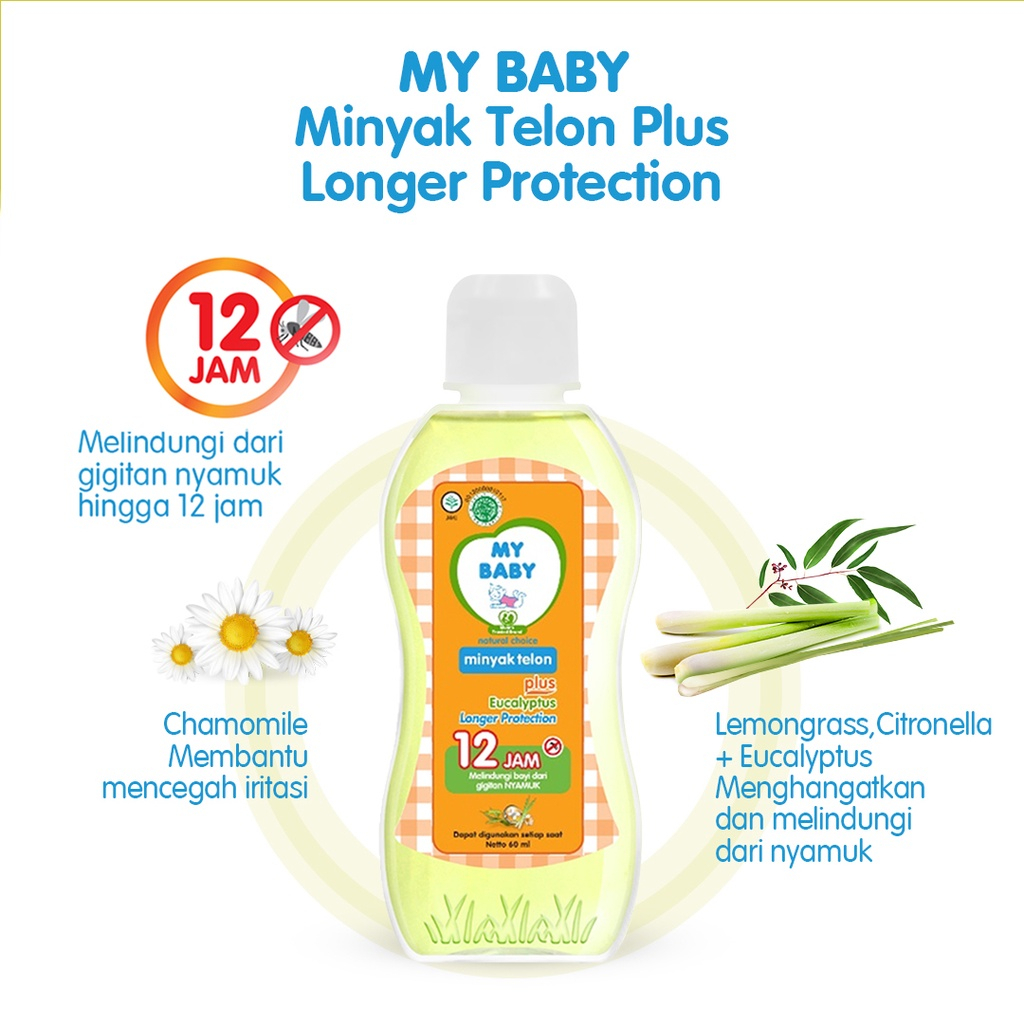 My Baby Minyak Telon longer protection 60ml  90ml 150ml lAnti nyamuk 12 jam