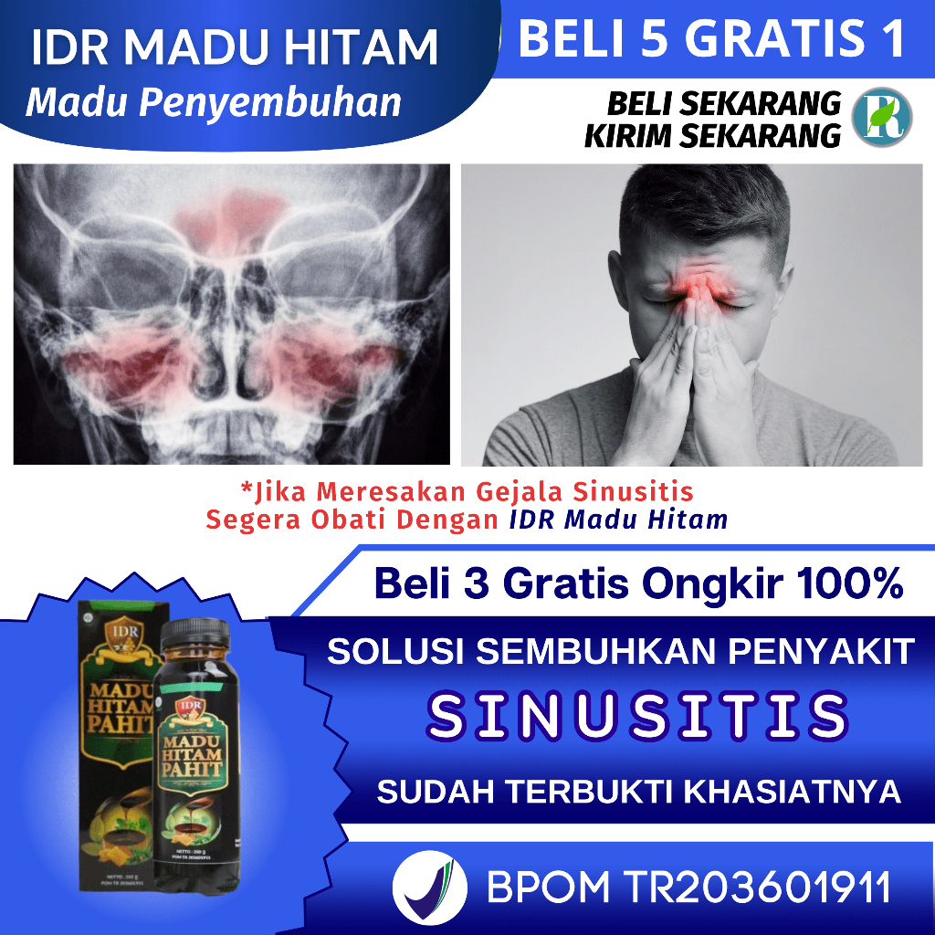 IDR Madu Hitam  Obat Sinusitis  350 gram
