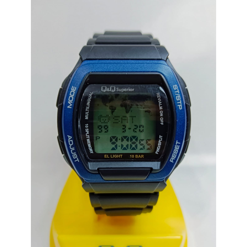 Sale 7.7 Bestseller Q&amp;Q Jam Tangan Pria DataBank Mmw3 Digital Original