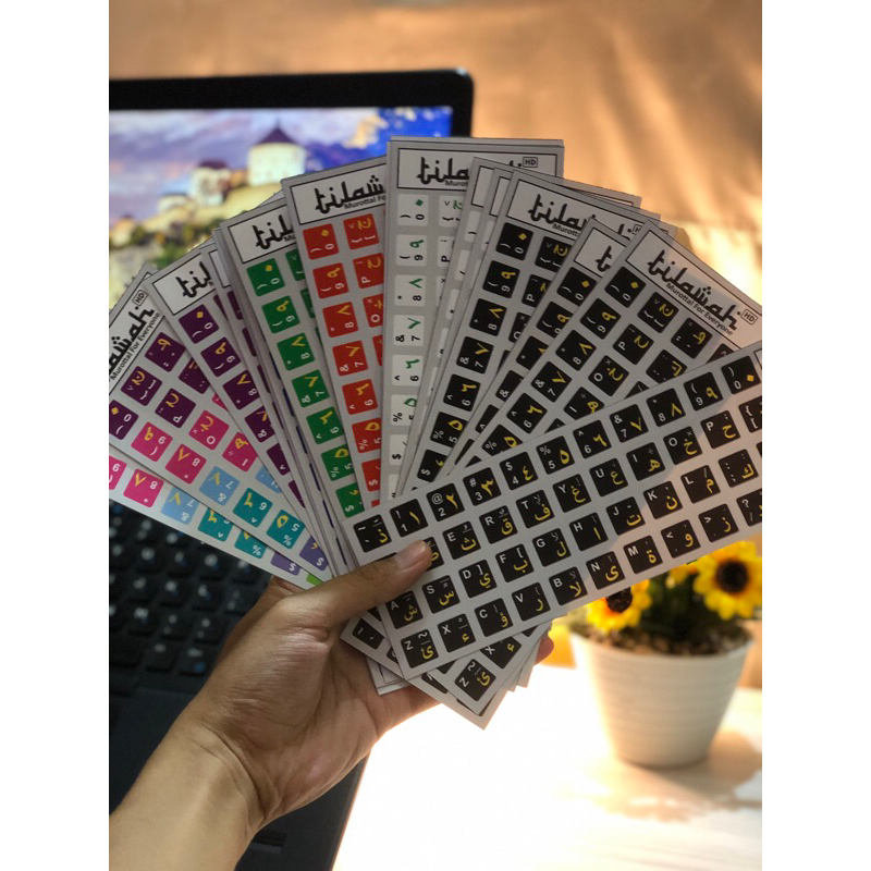 STIKER KEYBOARD ARAB UNTUK LAPTOP / PC
