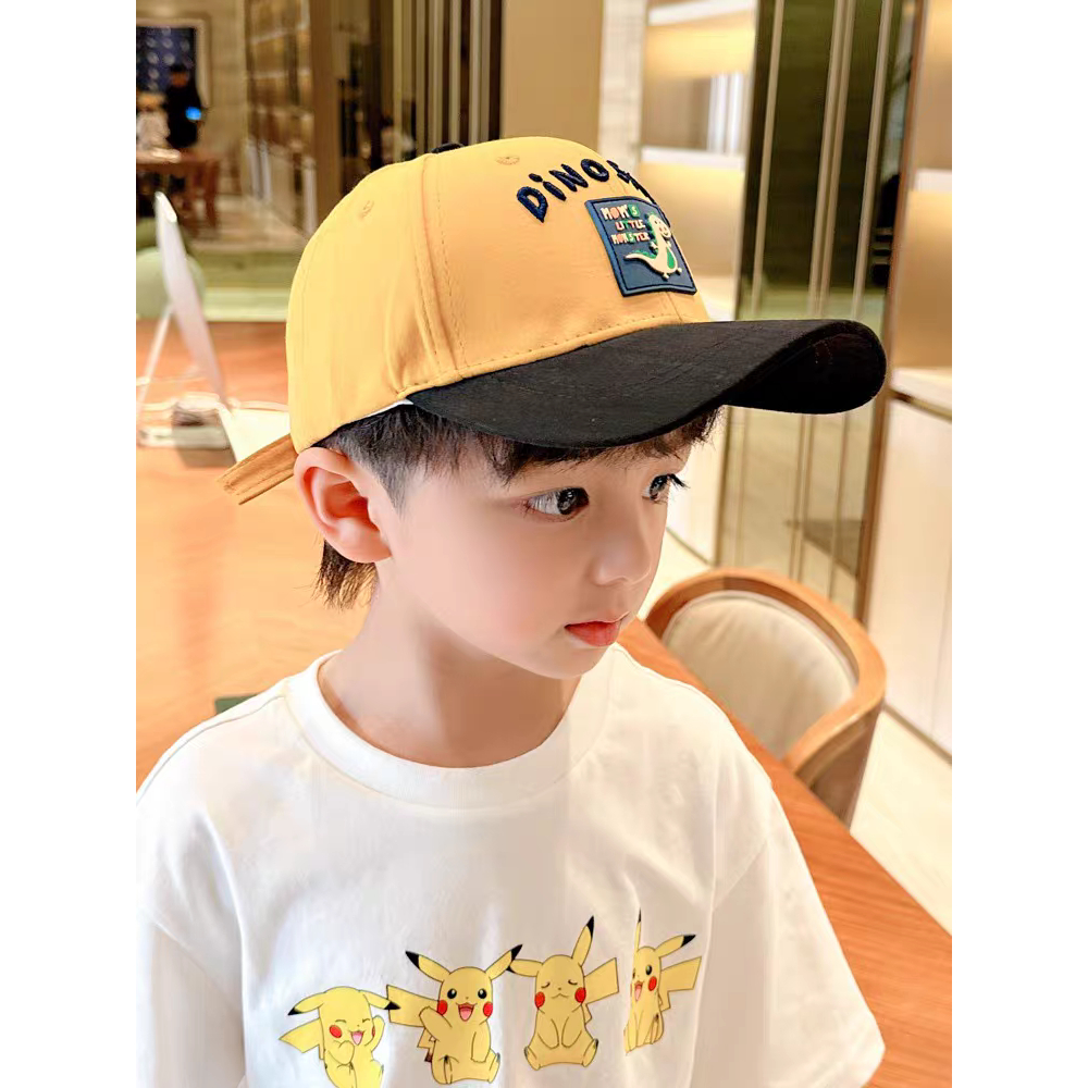 (Hello Girl)MZ35 Topi BaseBall Anak Kecil Umur 2-6 Tahun Motif Dinosaurus Import