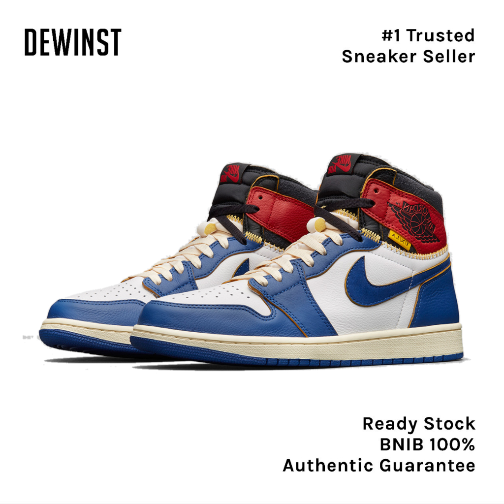 AIR JORDAN 1 RETRO HIGH X Union LA "Blue Toe" BNIB RESMI ORIGINAL