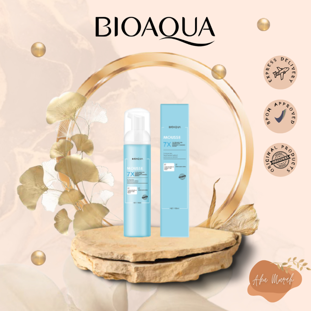 ✨ AKU MURAH ✨ BIOAQUA 7x Ceramide Skin Barrier Care Cleansing Mousse 100ml