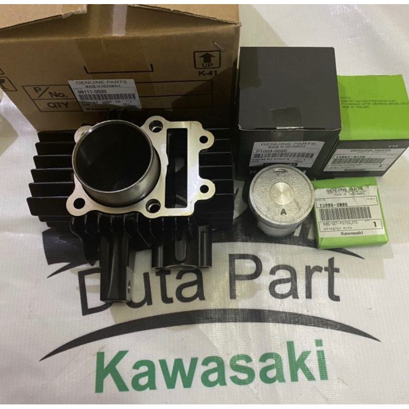 BLOK HEAD PISTON DAN RING SEHER STANDAR KAWASAKI ATHLETE ORIGINAL